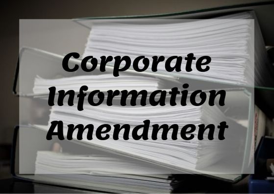 Corporate Information Amendment
