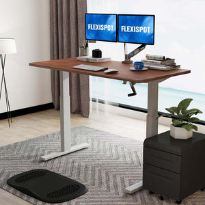 Manual Height Adjustable Desk with Rectangular Top - Corporate Kit 