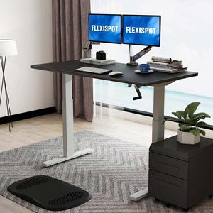 Manual Height Adjustable Desk with Rectangular Top - Corporate Kit 
